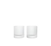 Vaso de vidrio ondulado de 25 cl, juego de 2, Transparente