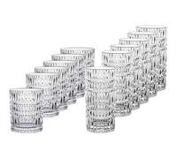 Vaso largo ETHNO, con vasos de whisky, juego de 12 piezas, claro, vidrio, Nachtmann