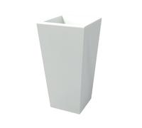Vaso moderno in resina rettangolare H 90 bianco modello Egizio