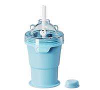 Vaso Molde De Hielo | Preparador Plegable De Bebidas Frías,Vaso Hacedor De Hielo Con Pajita,Para Viajeros Bármanes Camping Pícnic Viajes Por Carretera Piscina Apartamento Autocaravana Bar Club