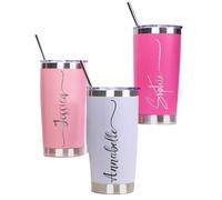 Vaso personalizado de 20 onzas, taza Stanley con temática de playa oceánica, vaso personalizado con popote, vasos grabados personalizados