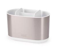 Vaso portacepillos DUO STEEL 70606 18 cm, plateado, plástico / acero inoxidable, Joseph Joseph