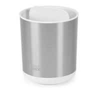 Vaso portacepillos DUO STEEL 70607 12 cm, plateado, plástico / acero inoxidable, Joseph Joseph