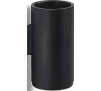 Vaso portacepillos RIM 14 cm, de pared, negro, aluminio, Zone Denmark