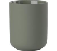 Vaso portacepillos UME 10 cm, verde oliva, cerámica, Zone Denmark