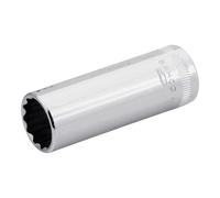 Vaso serie larga con cuadradillo de 1/4" y perfil bi-hexagonal de 9 mm