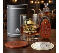 Vaso Whisky 1996 Regalo Hombre 30 Años Cumpleaños Ideas Regalos Originales para Novio Amigo Copa Vintage Degustación Ron y Gin Decoración Fiesta 30 Aniversario Navidad