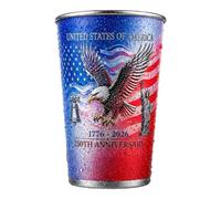 Vasos Acero Inoxidable | Taza Reutilizable de 500 ml que Cambia de Color - Taza 4 De Julio Vaso Térmico Para Café,para Hogar Oficina Viajes Reuniones Día de la Independencia Cumpleaños Festivos