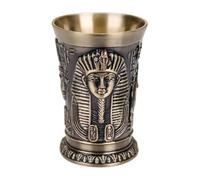 Vasos de chupito egipcios - Mini taza verde antiguo de aleación de zinc de 30 ml, juego de bebida de piedra de metal vintage | Whisky Tequila Spirit Vessel para en casa, vacaciones, fin de sema