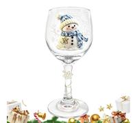 Vasos de cóctel de Navidad, transparentes, divertidos y bonitos vasos de | Material de vidrio, tamaño de 18,3 x 6 x 6 cm, diseño festivo, para el hogar, cocina, comedor, escritorio, oficina, bar