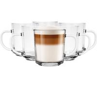 Vasos Glasmark Krosno para Latte Macchiato, set de 6 unidades. Incluye vasos con asa para postres, vasos para agua, vasos para café y vasos para vino caliente. Capacidad: 6 vasos de 250 ml cada uno