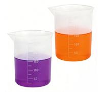 Vasos medidores de silicona de 250 ml, 2 unidades de silicona para verter en polvo, dosificador de detergente, dosificador antiadherente, con escala de detergente, bola dosificadora para resina epoxi