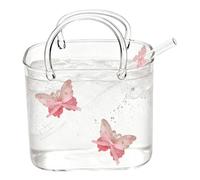 Vasos para bebidas en forma de bolso con pajita | Copas de vino de cóctel para café helado, zumos de frutas, té, vino, cócteles, licor, alcohol, flores, bebidas,