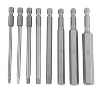 Vástago Hexagonal de 8 Uds. de 100mm de Longitud, Juego de Brocas Juego de Puntas de Destornillador de Cabeza Hexagonal de 100mm de 2,5 a 12mm