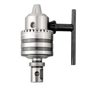 Vástago Weldon de 19 mm a varilla adaptadora cónica B16 con juego de portabrocas con llave de 1,5-13 mm y 3-16 mm de capacidad para herramientas de trabajo de metal de perforación en ángulo recto (6)
