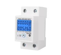Vatímetro de carril Din, medidor de energía digital monofásico CA 220 V/110 V, reinicio de cero kWh, medidor de potencia de corriente de voltaje 80A(220V)