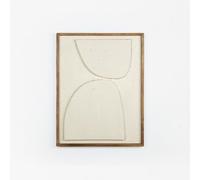 Vaukura Cuadro Decorativo Garai en Relieve 62x82 cm - Diseño Artesanal en Madera de Pino Reciclado - Estilo Rústico Elegante con Formas Abstractas - Cuadro para Salón y Dormitorio