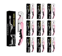 VaVaVia Abridor de Botellas con Cuchillo de Camarero, rosa, 10PCS. | Abridor de Botellas de Vino Tinto, Profesional de Acero Inoxidable, 3 en 1 Corte de Papel de Cerveza