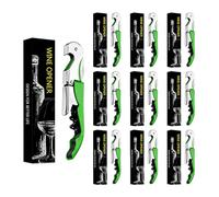 VaVaVia Abridor de Botellas con Cuchillo de Camarero, Verde, 10PCS. | Abridor de Botellas de Vino Tinto, Profesional de Acero Inoxidable, 3 en 1 Corte de Papel de Cerveza