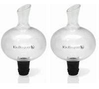 VB VIN BOUQUET - Decantador de Vino Vertedor Cristal, Aireador Vino (Paquete de 2)