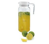 VB VIN BOUQUET FIA 1298 Jarra acrílica rectangular de 1000 ml con tapa, ligera y resistente, ideal para agua, jugos y bebidas frías