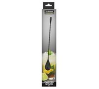 VB VIN Bouquet FIK 1472 Cuchara de Cóctel Negra de Acero Inoxidable, Diseño en Espiral, Ideal para Mixología y Coctelería Profesional