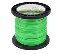 VBESTLIFE 2.0mm Hilo Cortabordes Cuadrangular Nylon para Cortacéspedes | Material de nailon con alta e corte, Forma cuadrada para una aceleración más rápida, Vida más larga