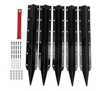 VBESTLIFE 5 Estacas de Reparación de Postes de Valla de Acero Resistente, Kit de Soporte para Postes de Valla con Puntas Puntiagudas para una Instalación Rápida sin Cavar Hormigón