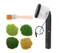 VBESTLIFE Aplicador de Flocado de Césped Estático, Mini Herramienta de Césped Estático con Antideslizante para Paisajes Modelo de Bricolaje, Polvos de de 4 Colores, Kit de Modelado de Mesa de
