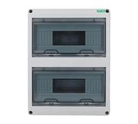 VBESTLIFE Caja de Disyuntor, Caja de Protección de Distribución de 24 Vías, Cubierta Transparente Impermeable IP65, Montaje Abierto para Uso Doméstico Industrial Comercial