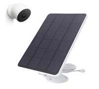 VBESTLIFE Cámaras de Panel Solar Inalámbricas para Exteriores, 10 W Pet EVA Monocristalino, Cámara de Seguridad a Prueba de Agua Panel Solar con Cable de 9.8 Pies Soporte Ajustable (2PCS)