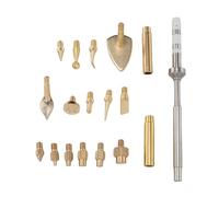 VBESTLIFE Herramienta de Inserción de Juego de Calor, Kit de Alisado de Impresión 3D con Puntas de Inserción de Latón, Tuerca de de Calor para Acabado de Modelo, Compatible con Soldador TS100,