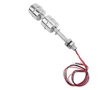 VBESTLIFE Interruptor de Flotador de Doble Bola de Acero Inoxidable, Sensor Controlador de Nivel de Agua Flotante Witual para Tanque y Sumidero, Rango de Acción de 250mm y 10mm (Cuerpo flotante 100mm)