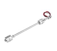 VBESTLIFE Interruptor de Flotador de Doble Bola de Acero Inoxidable, Sensor Controlador de Nivel de Agua Flotante Witual para Tanque y Sumidero, Rango de Acción de 250mm y 10mm (Cuerpo flotante 250mm)