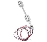 VBESTLIFE Interruptor de Flotador de Doble Bola de Acero Inoxidable, Sensor Controlador de Nivel de Agua Flotante Witual para Tanque y Sumidero, Rango de Acción de 250mm y 10mm (Cuerpo flotante 150mm)