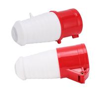 VBESTLIFE Juego de Conectores Industriales, Trifásicos, 4 Pines, 32A, 380, 415V, IP44, Resistentes con Carcasa PA66 y Contactos de Latón Niquelados
