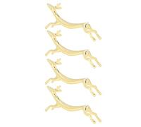 VBESTLIFE Juego de Soporte para Palillos Dorados, Bonito Diseño de Cachorro y Cervatillo, Soporte para Palillos Reutilizable de Aleación de Zinc, Superficies Más Suaves Anti (Cierva)