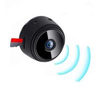 VBESTLIFE Mini Cámara Inalámbrica, Cámara de Seguridad Pequeña HD 1080P con Soporte Magnético, Batería de 240mAh para Monitoreo Interior de Oficina en Casa (Black)