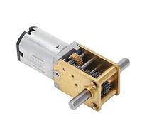 VBESTLIFE Motor Reductor, Motor de Engranaje Helicoidal, Eje de Salida Doble con de Engranaje Cepillado de Torsión Grande para Máquina, Reducción de Velocidad Helicoidal de 12 V 24 V (DC12V 200RPM)