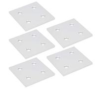 VBESTLIFE Placa de Conexión para Extrusión de Aluminio, Placa de Unión Vertical de 4 Orificios, Accesorios de Hardware de Soporte de Perfil de Aluminio Anodizado (6060)