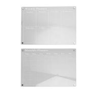 VBESTLIFE Set de Planificación Mensual y Semanal, Pizarra Acrílica | 2 tableros de planificación con 6 bolígrafos, material acrílico transparente.