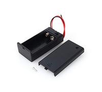VBESTLIFE Soporte de batería de 9 V, Caja de batería de 9 voltios con Tapa e Interruptor de Encendido/Apagado