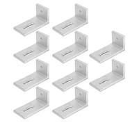 VBESTLIFE Soporte de Montaje de Panel Fotovoltaico de Aleación de Aluminio, Montaje Solar de Pie en L, 10 Uds., para Fotovoltaico de Techo