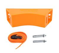VBESTLIFE Soporte para Cilindro de Gas Montado en la Pared, Soporte Fijo con Correa de Seguridad para Tanque de Propano, Acero Plástico para Suavizante de Agua (ORANGE)
