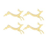 VBESTLIFE Soporte para Palillos de Aleación de Zinc, Diseño de Animales Dorados, Suave, Reutilizable para Cucharas y Tenedores, Lindo Perro Ciervo para el Hogar (Cierva)