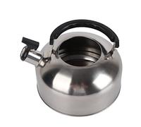 VBESTLIFE Tetera con Silbido de Acero Inoxidable de 3 Litros, Tetera Ligera para Acampar con Boquilla Silbante, Portátil de Ebullición Rápida (#2)