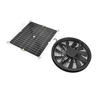 VBESTLIFE Ventilador Solar, Kit de Ventilador de Entrada de Escape Solar, Panel de 12 W con de 10 "para el Exterior, Almacén, Cobertizo, Cocina, ático