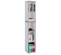 VCM Soporte de Oficina de Madera estantería archivador archivador estantería Salia 5 Pliegues Anchura 30 cm Blanco