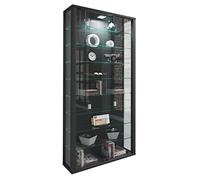 VCM Vitrosa Vitrina Pared, Madera, Negro, 118 x 59 x 18 cm