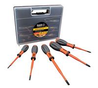 VDE - Juego de destornilladores aislados, 5 piezas con asas ergonómicas, aprobado por VDE, Klein Tools 32268INS, naranja